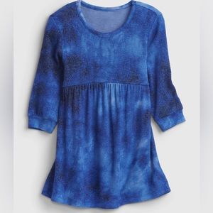 NEW Gap Long Sleeve Softspun Knit Tie Dye Dress